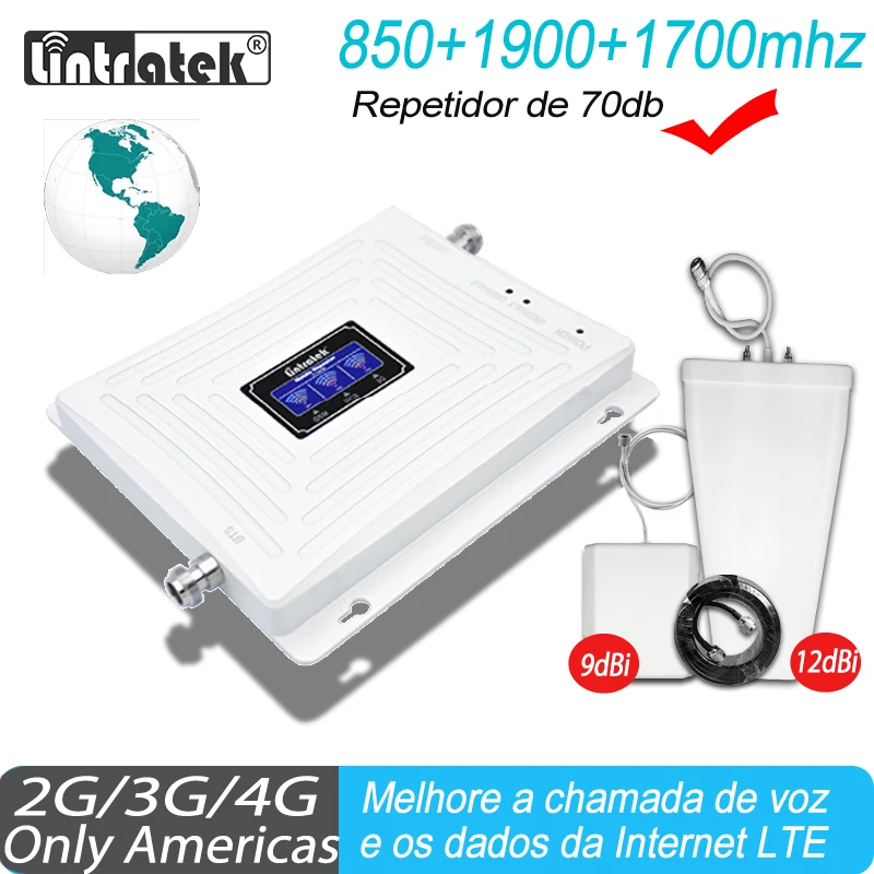 Ретранслятор сигнала Lintratek 850 1900 1700 2G 3g 4G GSM усилитель сигнала 850 CDMA 2100 шт 1700 AWS усилитель мобильного телефона Ретранслятор сигнала Lintratek 850 1900 1700 2G 3g 4G GSM усилитель сигнала 850 CDMA 2100 шт 1700 AWS усилитель мобильного телефона