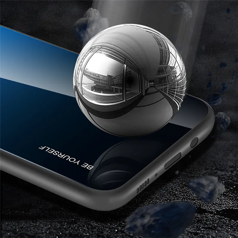 New Case For Samsung Galaxy A51 A515 Gradient Glass Phone Case Soft TPU Silicone Frame Hard PC Back Cover Case For Samsung A51 (9)