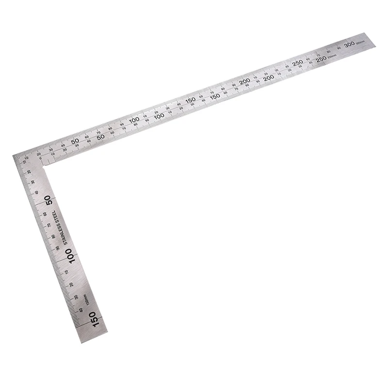 

Stainless Steel 150 x 300mm 90 Degree Angle Metric Try Mitre Square Ruler