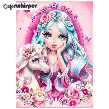 

Diamond Painting Full Square/Round Drill Princess Unicorn 5D Daimond Painting Embroidery Cross Stitch Mosaic Crystal Art TH071