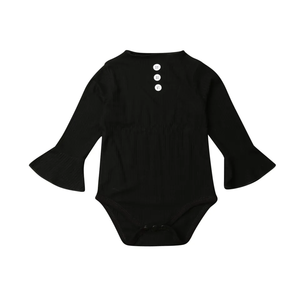 baby black long sleeve bodysuit