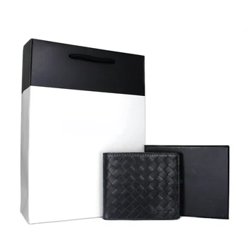 

BINXUE Wallet man Weave short Standard Wallet Free shipping