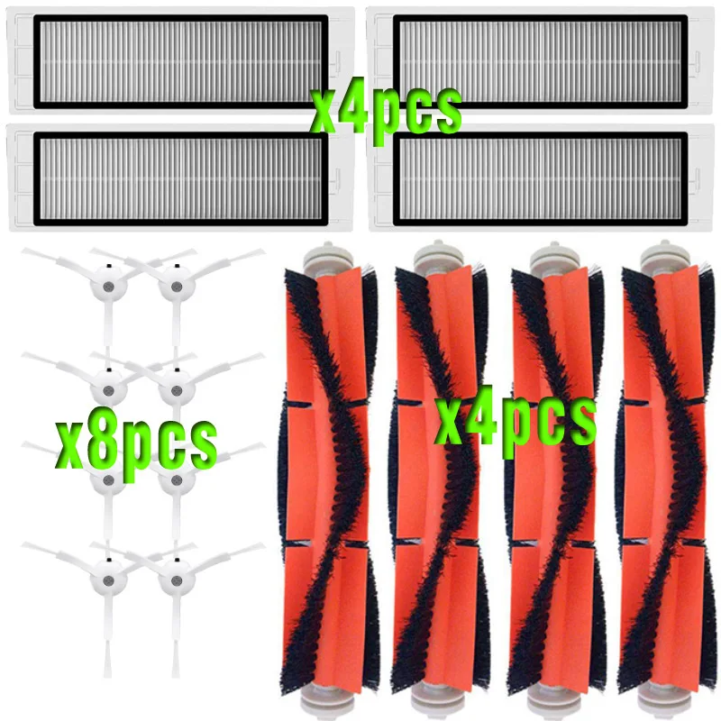Основная щетка hepa фильтр, боковая щетка Швабра Ткань подходит для xiaomi вакуум 2 roborock s50 аксессуары xiaomi mi робот Замена - Цвет: 16pcs-lot1
