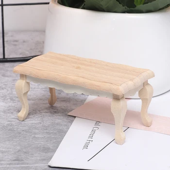 

1/12 Dollhouse Miniature Wooden Tea Table Model Furniture Decor Accessories