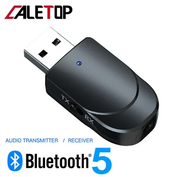 

Bluetooth 5.0 Receiver Transmitter Adapter 2 in 1 Bluetooth Wireless Adapter 3.5mm AUX Jack Audio for TV for Car Kit for Speaker