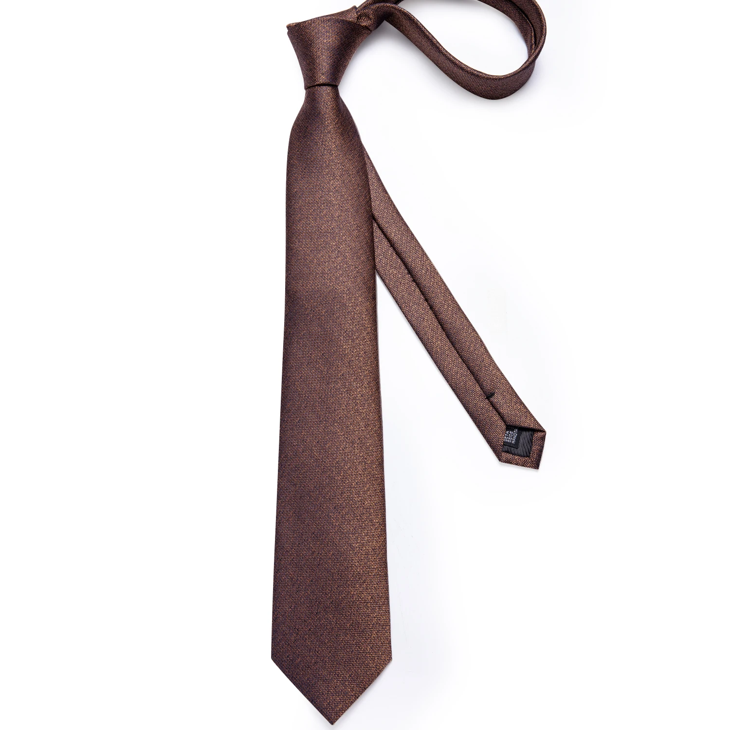 Solid Brown Blue Purple Men's Ties 8cm Width Silk Necktie For Men Business Wedding Tie Gravatas Accessories Dropshipping DiBanGu images - 6