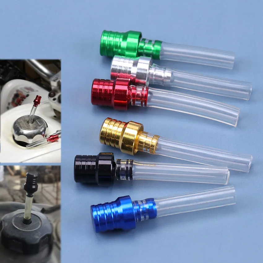 1PC Motorcycle Gas Fuel Cap 2 Way Valves Vent Breather Hoses Tubes For Motocross ATV Quad Dirt Pit Bike Fuel Tank Breather Pipe