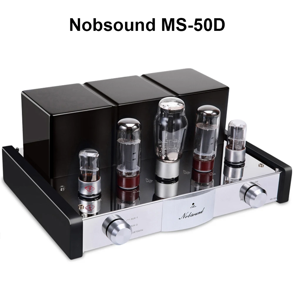 

Nobsound MS-50D Amplifier HI-FI Bluetooth Tube Amplifier 2.1 Channel Amp Vacuum Tube AMP support Bluetooth and USB CD DVD