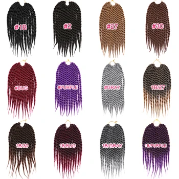 

12inch 80g Spring Twist Crochet Braids Hair Extensions Jamaican Bounce Crochet Braiding Hair For Passion Twist Hair