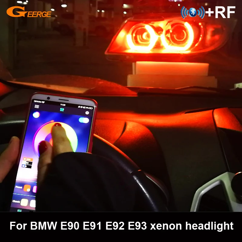 Для BMW 3 серии E90 E91 E92 E93 RF remote Bluetooth APP Многоцветный Кристалл DTM M4 Стиль RGB