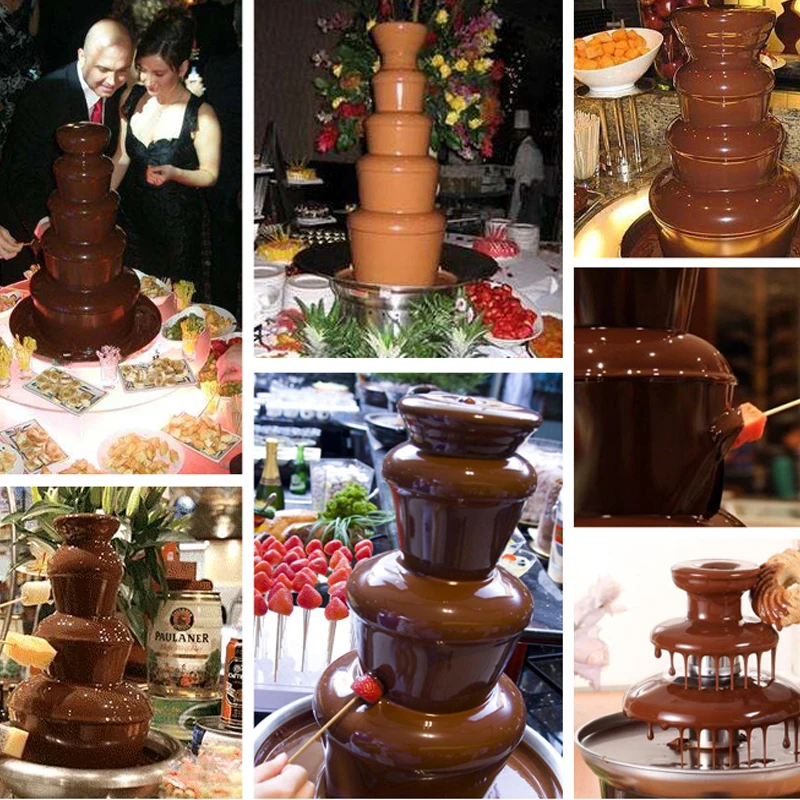 Five Story Chocolate Fountain Automatic Home Spray Tower Commercial Wedding Banquet Hall Party Waterfall Machine