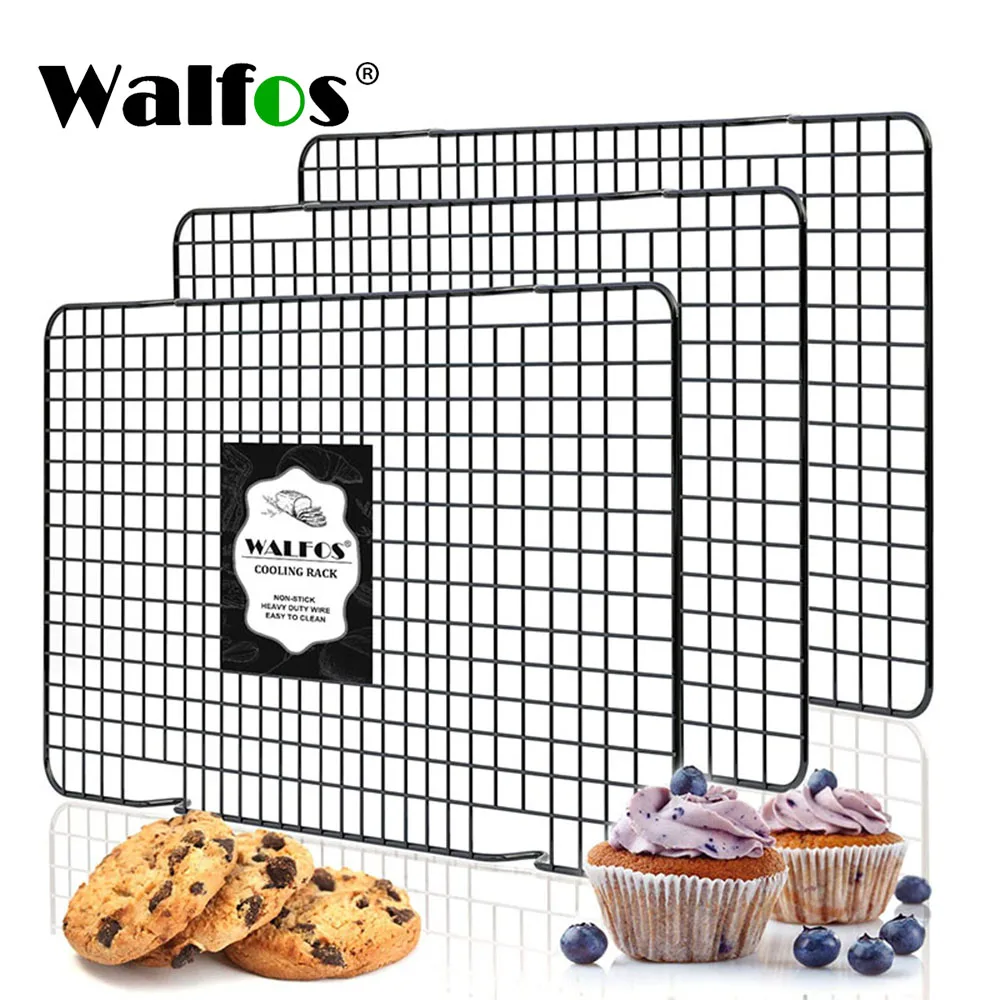 

WALFOS Stainless Steel Cooling Rack Nonstick Cooling Wire Grid Baking Tray For iscuit/Cookie/Bread/Cake/Pastry Baking Stand