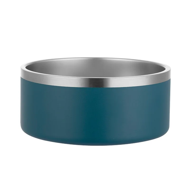 New 32oz 64oz Dog Bowl Double Wall Non-Slip Stainless Steel Pet Dog Food Feeder Water Bowl for Medium Large Pets 3