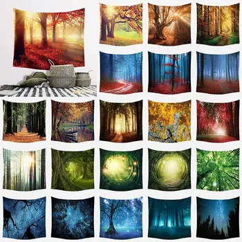 

Psychedelic Forest Wall Hanging Tapestry Beach Home Party Decorative Tapestries Cloth Table Cloth More Size#YWJZ-06