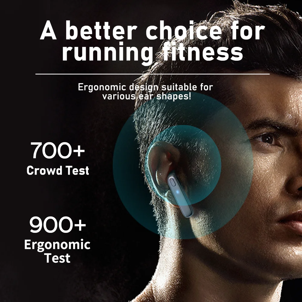 Latest R20 TWS Earphones Bluetooth Wireless Headset Waterproof Noise Cancel Deep Bass Earbuds Sport with Microphone Andoir Ios