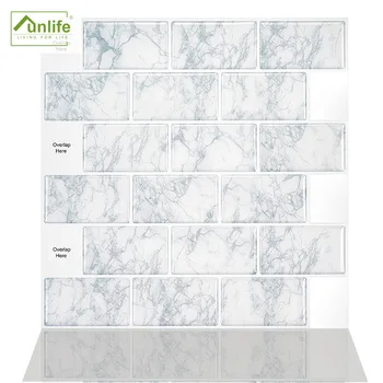 

FUNLIFE 3D Crystal Snow-White Marble Epoxy Adhesive Wall Sticker Kitchen Toilet TV Background DJ029