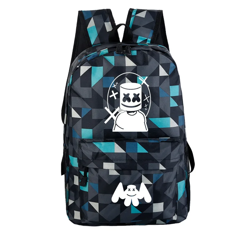 Marshmello DJ EDM-Style Casual Women Men Backpacks Oxford Unisex School Bag Youth Teenage Girls Boy StreetWear Mochila Sac a dos