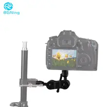 DSLR Camera Magic Arm Dual Ball Head 15mm Rod Adjustable Mount 1/4'' Screw Monitor Light Microphone for Sony/Canon/Nikon