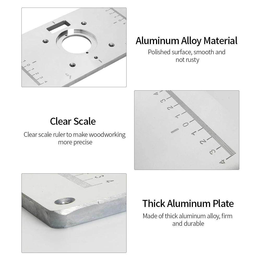 Фрезерный стол вставка пластина Amuminum сплав Материал деревообрабатывающий станок аксессуар для верстака Рабочий стол маршрутизатор настольная пластина