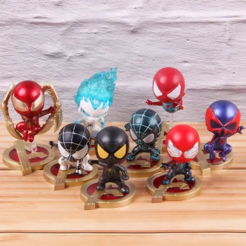 

Cosbaby Iron Spider-Man Action Figure Marvel Avengers Spiderman PVC Collection Model Toy Spider Man 8pcs/set