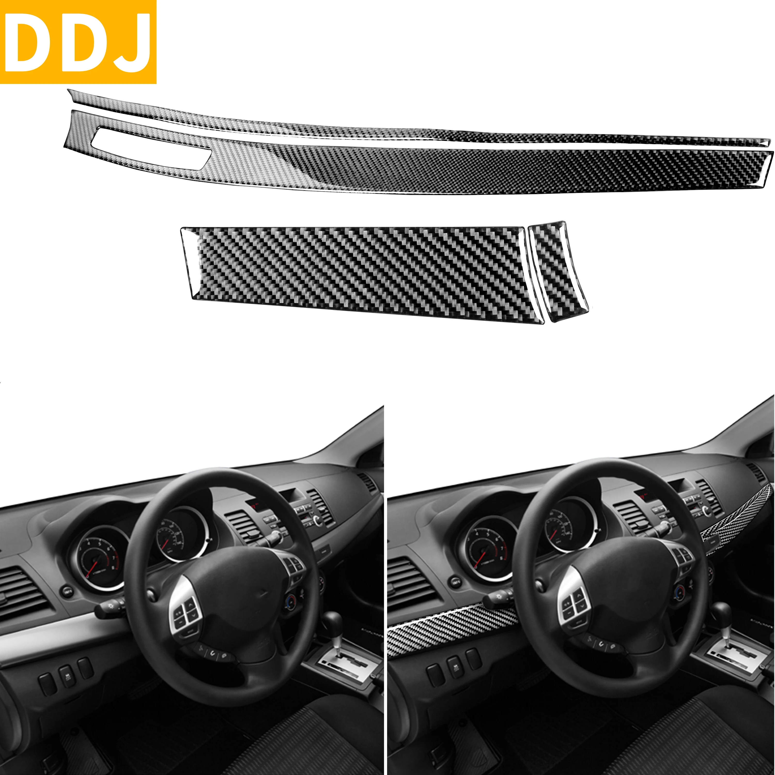 PROD 1005003432295611 For Mitsubishi Lancer GTS ES DE 2008-2015 Carbon
Center Dash Trim Dashboard Sticker Decorative Modified Strip Car
Accessories