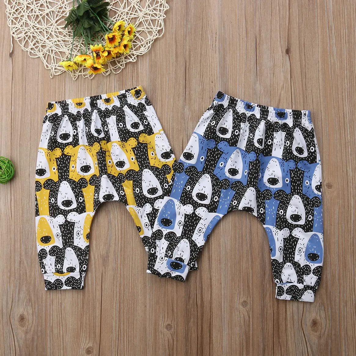 

Autumn Winter Newborn Baby Boys Girls Bear Harem Pants Trousers Toddler Bottoms Legging Sweatpants