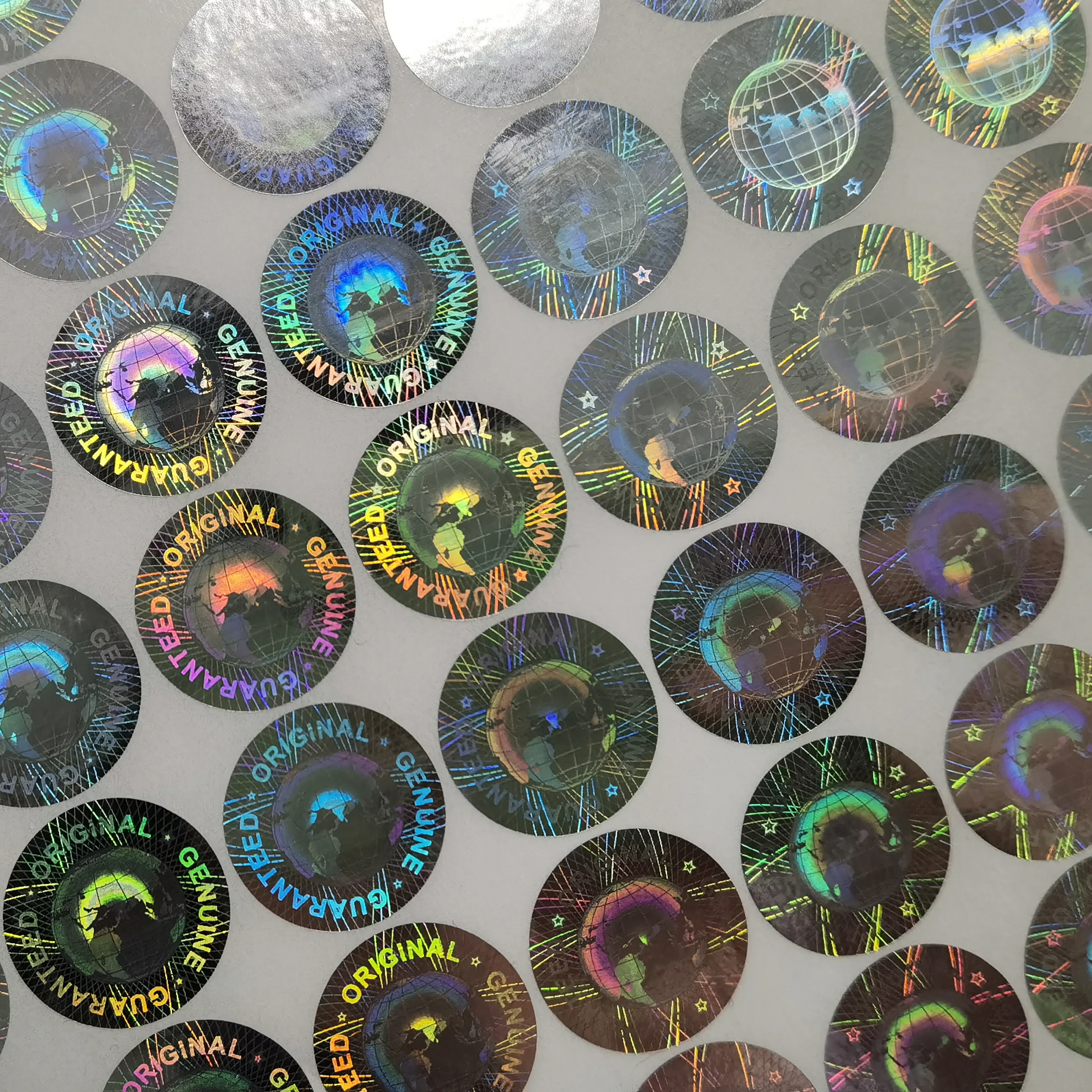 

Custom Hologram Sticker Genuine Guaranteed Original Multiple Colors Global Design Logo 3D Laser Holographic Lable Diameter 20mm