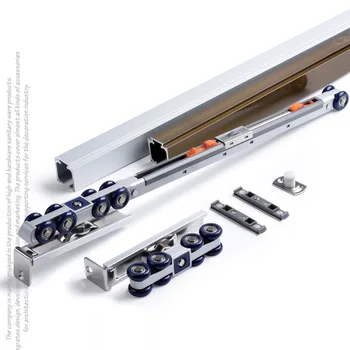 

Sliding Door Bathroom Kitchen Door Hanging Sliding Wheel Heavy-duty Wooden Door Sliding Barn Door Hardware Rollers Pulley 1SET