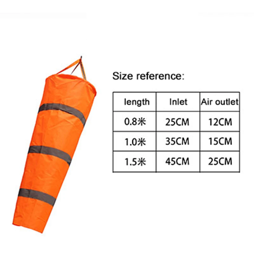 Reflective Windsock Weathervane 80/100/150CM Outdoor Scratchproof Windproof Fluorescent wind sock weather vane