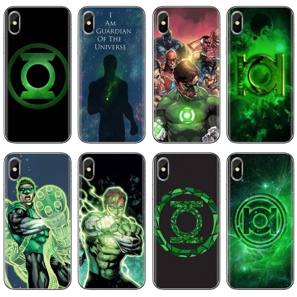 Мягкий кожаный чехол с зеленым фонарем логотипом Hal Jordan DC для Huawei G7 G8 P7 P8 P9 P10 P20 P30