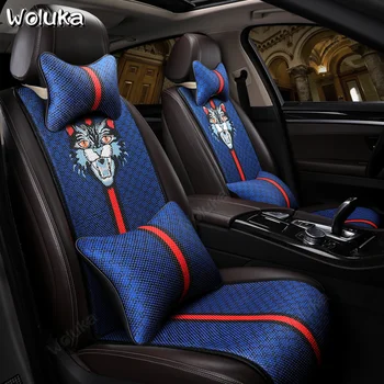 

Seat Cover Set Front Rear Row Mat Cartoon Four Seasons Car Seat Pad Universal Seat Cushion CD50 Q01