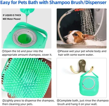 Pet Massager Shampoo Brush  4