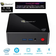 Мини-ПК Beelink Gemini X55 J5005 8GB 128GB SSD 1000M LAN tv BOX 2,4G 5G wifi bluetooth 4,0 USB3.0 HDMI Поддержка Windows 10