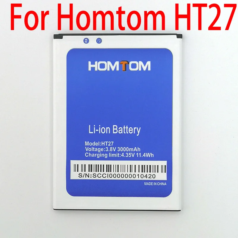 Новый оригинальный 3000 мА/ч ht27 Батарея для HOMTOM HT27 Замена резервного копирования