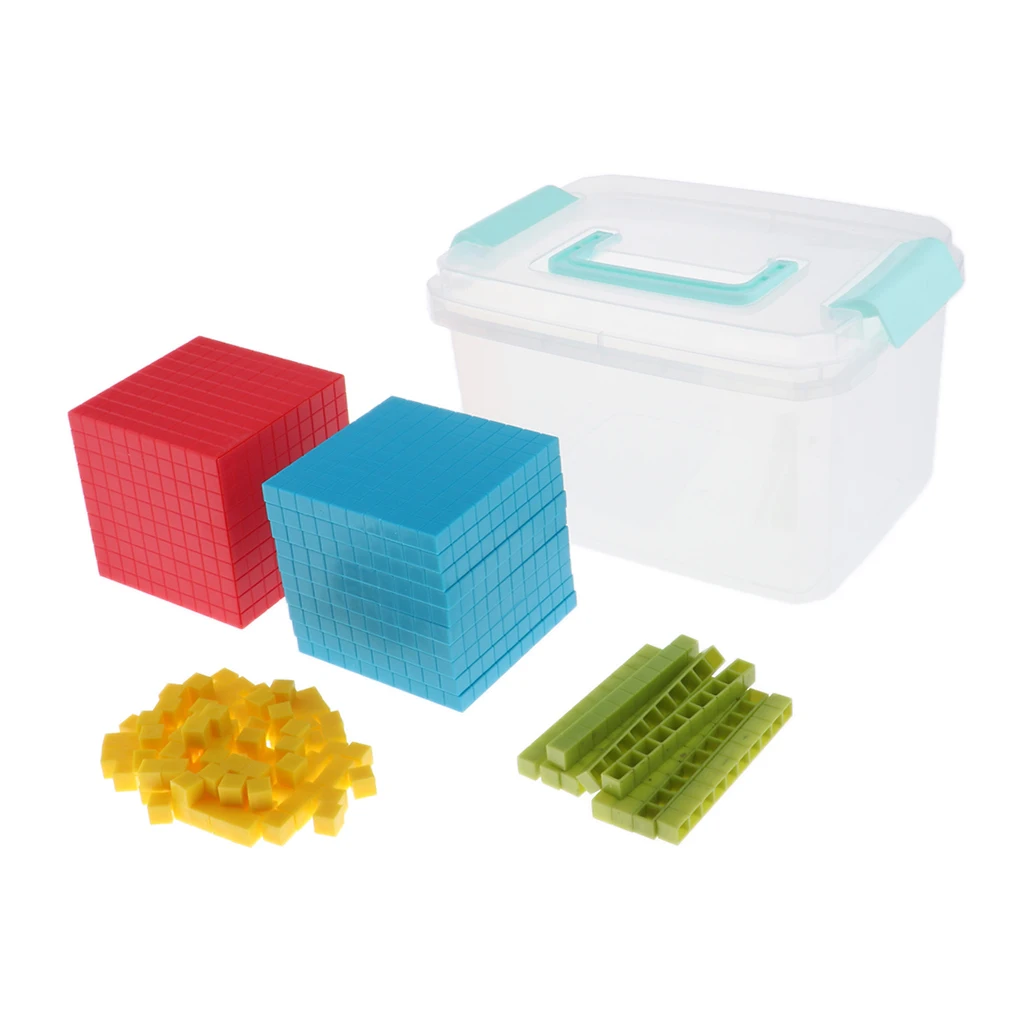 Education Four Colors Plastic Base Ten Set Kids Gifts Math Cognitive In Box