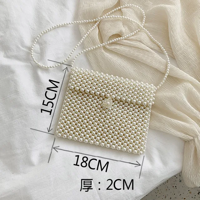 Mini Pearl Bag Handmade Vintage EVA Beaded Fashion Banquet Party Shoulder Bag Female 2019 Wedding Bags Luxury Women's Coin Purse A14