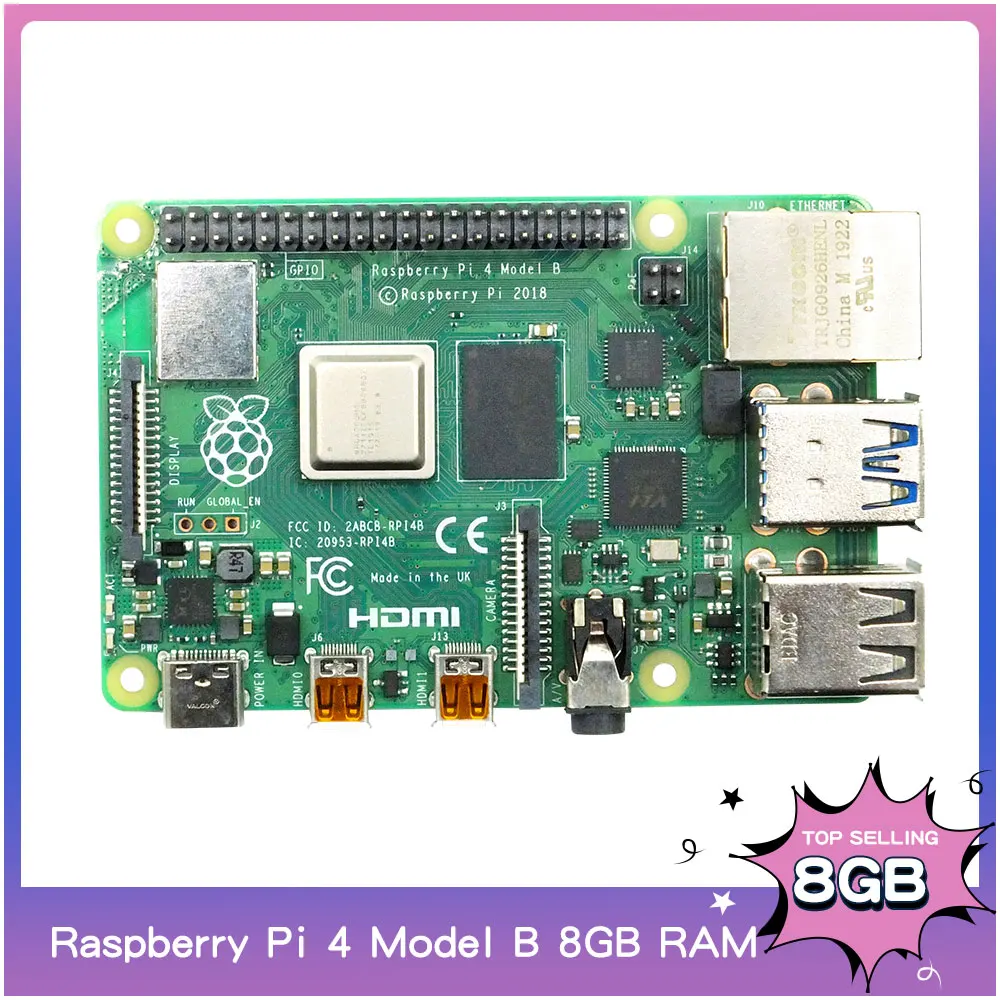 Raspberry Pi 4 Model B RAM 2/4/8G ядра 1 5 ГГц 4K Micro HDMI Pi4B 3 скорости чем 3B +|Аксессуары для