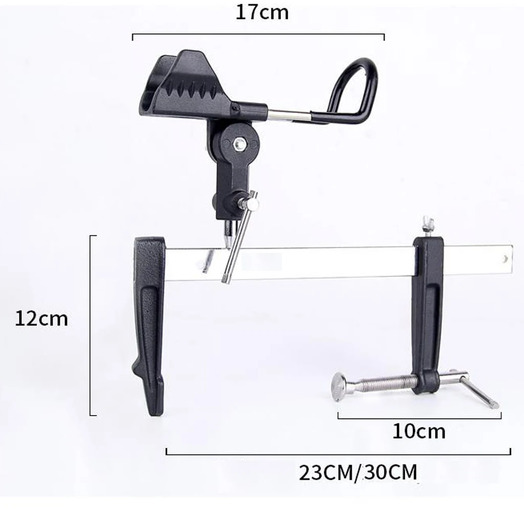 Fishing Rod Holders for Boats with Large Clamp Opening 360 Degree  Adjustable Fish Pole Racks Folding Holder