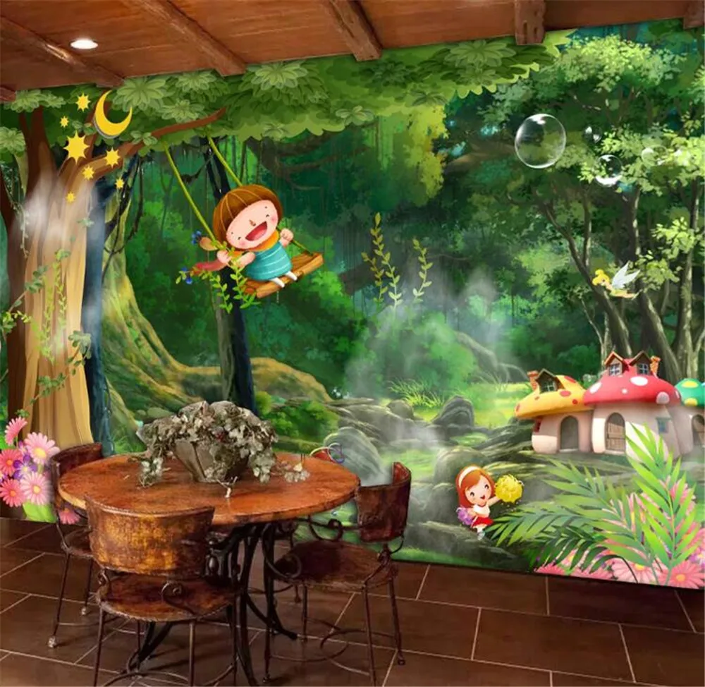Milofi Dream Forest Dream Wood Vakre barnerom детская комната veggmaleri