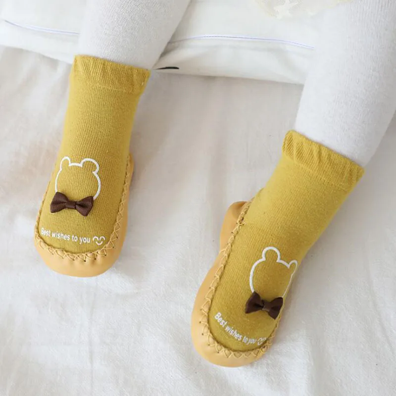 Новые милые детские носки для малышей Нескользящие хлопковые носки для малышей 0-3 лет