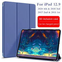 Para ipad pro 12.9 caso 2020 novo 4th caso com face id funda para ipad pro 12.9 2018 2017 2015 caso 3rd 2nd 1st geração capa
