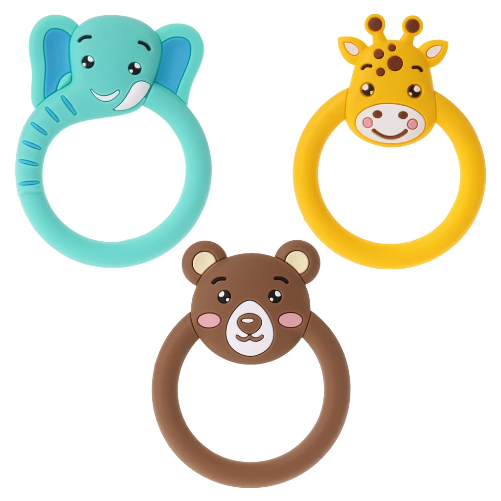 

Baby Teether Pacifier Cartoon Teething Nursing Silicone BPA Free Necklace Toys
