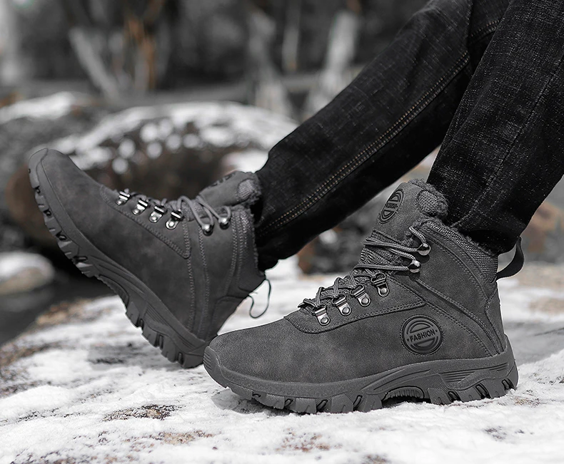 Г. Модная мужская обувь теплые Нескользящие кожаные зимние ботильоны Мужская Повседневная зимняя обувь дышащая британский стиль обуви