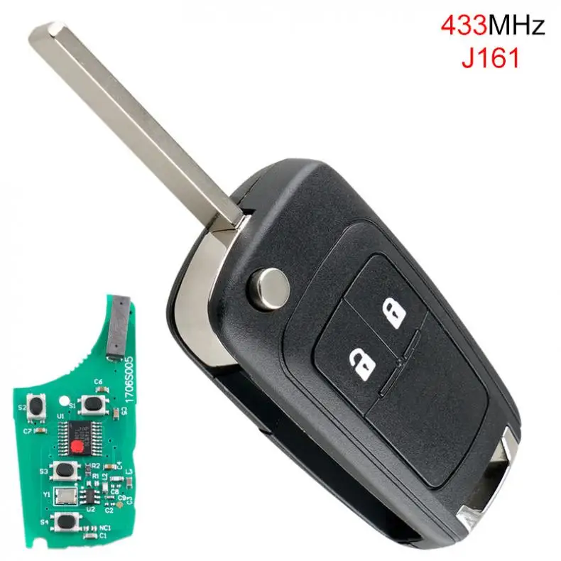 

433 MHz 2 Buttons New Remote Key Fob with ID46 Chip for OPEL VAUXHALL