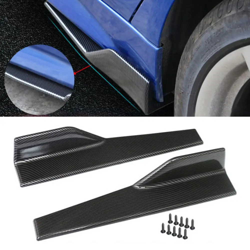 Car Bumper Spoiler 2pcs Universal Car Rear Bumper Spoiler Left/Right Rear Side Skirt Protective Panels Anti-crash Diffuser Lip Wrap Angle Protector