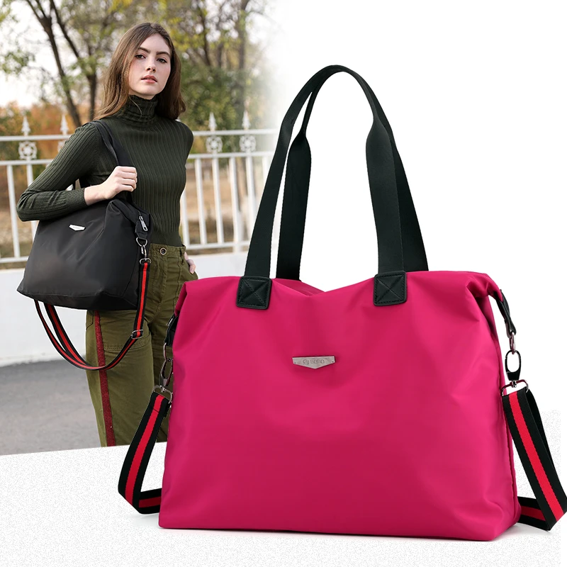 Bolsa de Nylon Oxford para mujer nueva bolso de mano bolsa de hombro de viaje de gran bolsa de tela simple|Bolsos de hombro| AliExpress