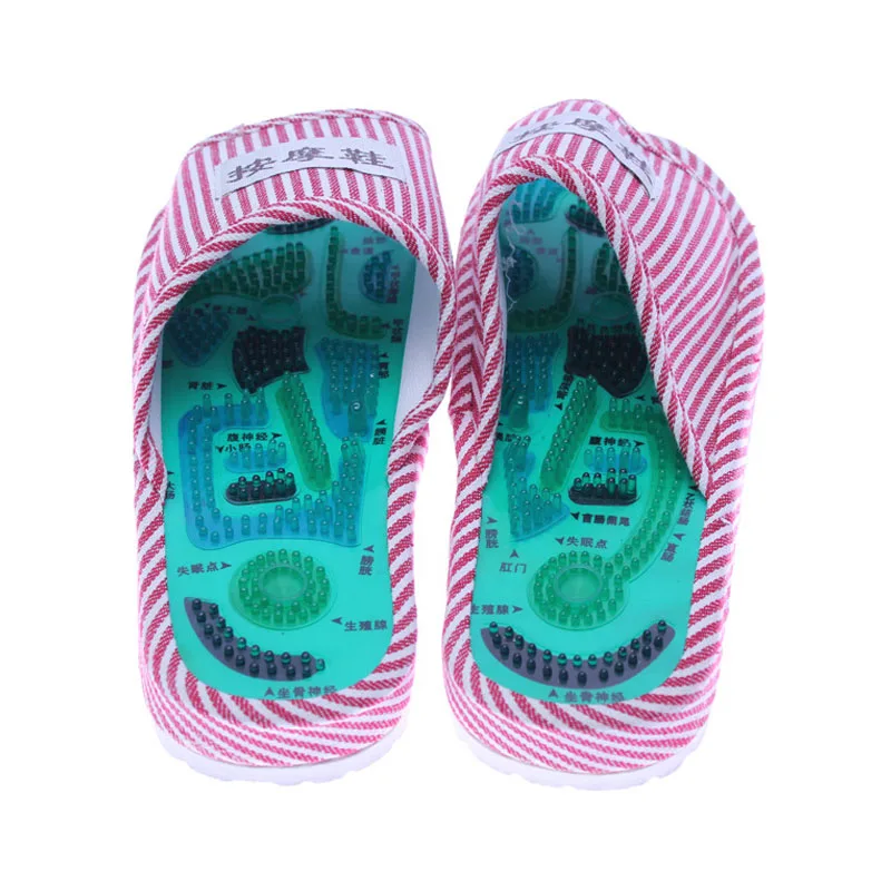 Массажные тапочки; полосатые рефлексотерапевтические сандалии для акупунктуры; обувь для акупунктуры стопы для женщин и мужчин; TY66