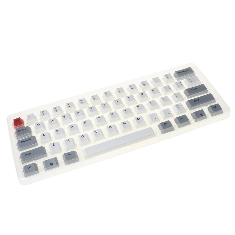 

61 Keys Keyset Double Color PBT Thick Keycap for GK61 SK61 Mechanical Gaming Keyboard with Puller