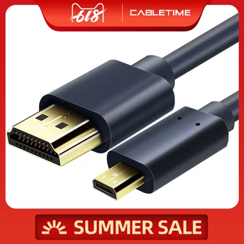 

CABLETIME New Arrival Micro HDMI to HDMI Cable Bi-directional HDMI Cable 2k*4k 2.0 HD High Premium HDMI CL4 for Box PS4 C127