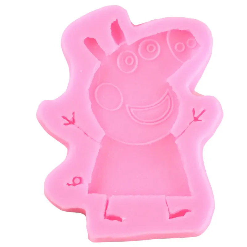 Peppa cochon gâteau emporte-pièce en plastique 3D moule de cuisson dessin animé modèle Cookie gâteau décoration outils enfants fête Gifts2